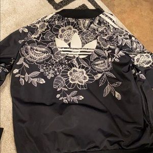 Adidas track suit flower jacket